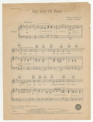 Seller image for [Sheet music]: Get Out of Town: "Leave it To Me" for sale by Between the Covers-Rare Books, Inc. ABAA