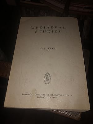 Mediaeval Studies, Volume XXXVI [36] 1974