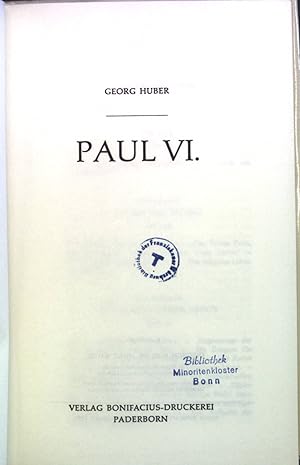 Bild des Verkufers fr Paul VI. zum Verkauf von books4less (Versandantiquariat Petra Gros GmbH & Co. KG)
