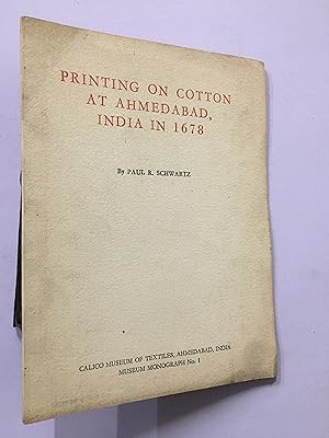 Seller image for Printing On Cotton At Ahmedabad, India In 1678. From An Unedited Manuscript In The Bibliotheque Nationale, Paris. for sale by Prabhu Book Exports