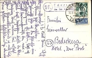 Ansichtskarte / Postkarte Landpoststempel Edersee über Bad Wildungen 16