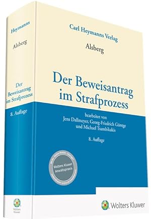 Seller image for Alsberg, Der Beweisantrag im Strafprozess for sale by moluna