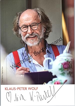 Bild des Verkufers fr Original Autogramm Klaus-Peter Wolf /// Autograph signiert signed signee zum Verkauf von Antiquariat im Kaiserviertel | Wimbauer Buchversand