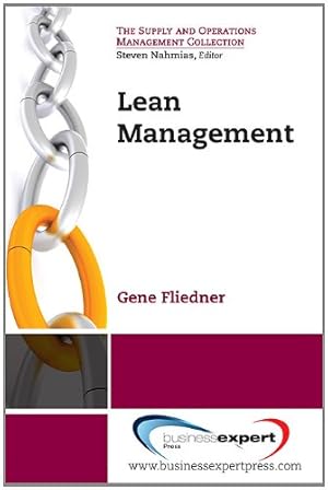 Seller image for Lean Management (The Supply and Operations Management Collection) by Gene Fliedner [Paperback ] for sale by booksXpress