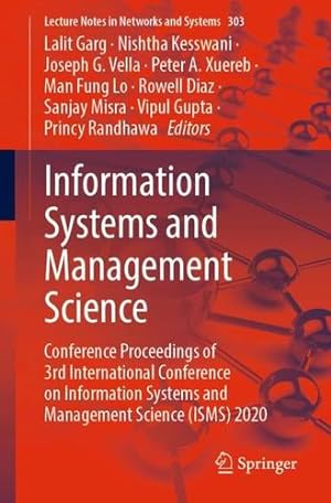 Imagen del vendedor de Information Systems and Management Science: Conference Proceedings of 3rd International Conference on Information Systems and Management Science (ISMS) 2020 (Lecture Notes in Networks and Systems) [Paperback ] a la venta por booksXpress