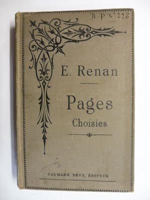 PAGES CHOISIES A L`USAGE DES LYCEES ET DES ECOLES. Morale et Philosophie / Histoire et religion /...