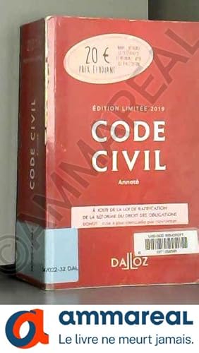 Seller image for Code civil 2019 annot. dition limite - 118e d. for sale by Ammareal