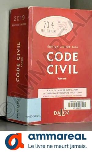Seller image for Code civil 2019 annot. dition limite - 118e d. for sale by Ammareal
