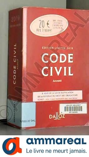 Seller image for Code civil 2019 annot. dition limite - 118e d. for sale by Ammareal