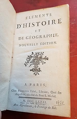 Eléments d'histoire et de géographie (nouvelle édition)