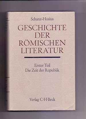 Handbuch der Altertumswissenschaft, Bd.1, Geschichte der römischen Literatur, Die Zeit der Republik.