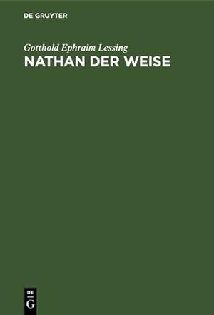 Bild des Verkufers fr Nathan der Weise (German Edition) [Hardcover ] zum Verkauf von booksXpress