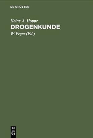 Imagen del vendedor de Drogenkunde (German Edition) [Hardcover ] a la venta por booksXpress
