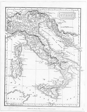 ITALY 1835 Antique Map