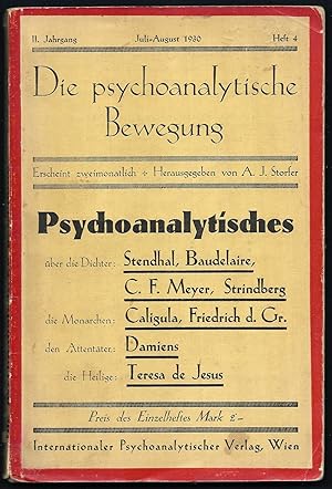 Die psychoanalytische Bewegung. Herausgegeben von A.J.Storfer. II.Jahrgang, Juli/August 1930, Hef...