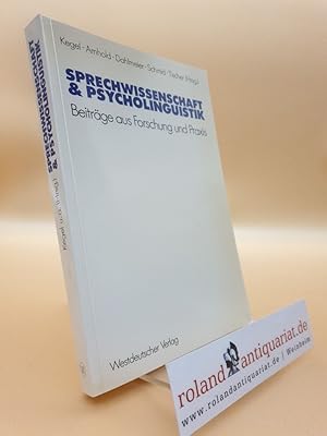 Seller image for Sprechwissenschaft und Psycholinguistik, Bd.1: Beitrge aus Forschung und Praxis for sale by Roland Antiquariat UG haftungsbeschrnkt