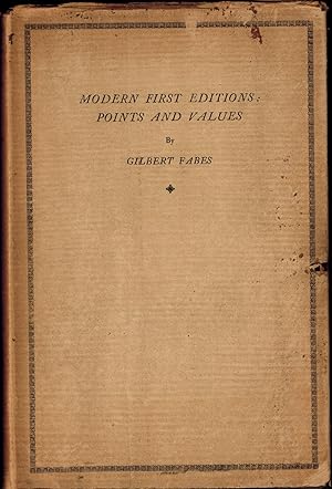 Bild des Verkufers fr Modern First Editions: Points and Values zum Verkauf von UHR Books