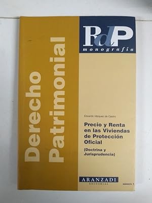 Image du vendeur pour Precio y Renta en las Viviendas de Proteccin Oficial mis en vente par Libros Ambig