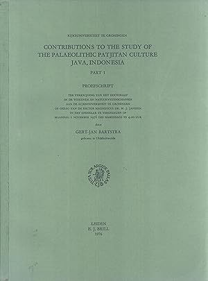 Seller image for Contributions to the Study of the Palaeolithic Patjitan Culture, Java, Indonesia: Part 1 for sale by Masalai Press