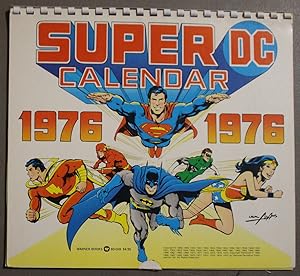 SUPER DC (comics) 1976 CALENDAR -- Legion Super-Heroes Superman, Flash, Secret Society of Super-V...