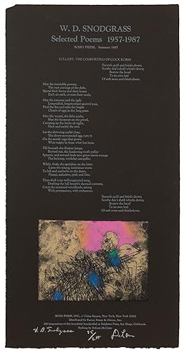 [Broadside]: Selected Poems 1957-1987. Lullaby: The Comforting of Cock Robin