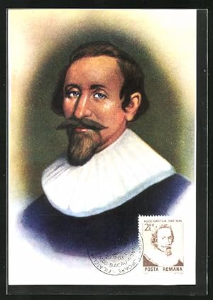 Maximum-Ansichtskarte Portrait Hugo Grotius