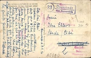 Ansichtskarte / Postkarte Landpoststempel Deinstedt über Bremervörde, 23