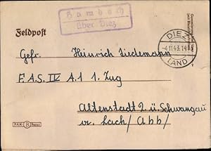 Briefumschlag Landpoststempel Hambach über Diez