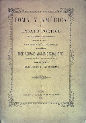 Imagen del vendedor de Roma y America. Ensayo poetico. a la venta por books4less (Versandantiquariat Petra Gros GmbH & Co. KG)