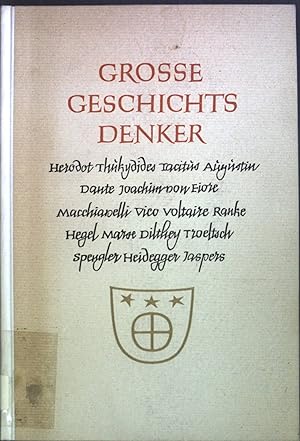 Imagen del vendedor de Groe Geschichtsdenker: Ein Zyklus Tbinger Vorlesungen. a la venta por books4less (Versandantiquariat Petra Gros GmbH & Co. KG)