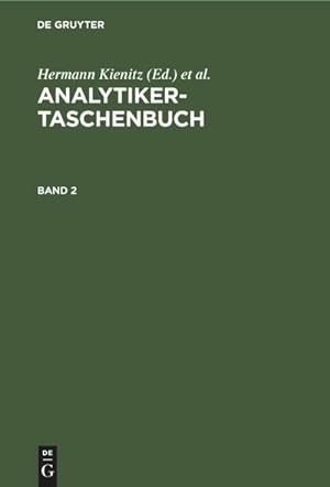 Bild des Verkufers fr Analytiker-Taschenbuch. Band 2 zum Verkauf von AHA-BUCH GmbH