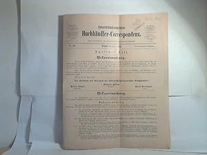 Oesterreichisch-ungarische Buchhändler-Correspondenz. [hier Einzelheft:] Nr. 28, 8. Juli 1903, 44...