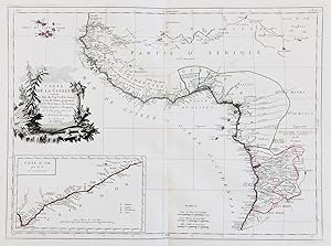 Immagine del venditore per Carte de la Guinee Contenant les Isles du Cap Verd, le Senegal, la Cote de Guinee Proprement Dite, les Royaumes de Loango, Congo, Angola et Benguela." - West Africa Afrique Guinea Sierra Leone Ghana Liberia Cote d'Ivoire Senegal Gambia Togo Benin Nigeria Cameroon Congo Gabon venduto da Antiquariat Steffen Vlkel GmbH