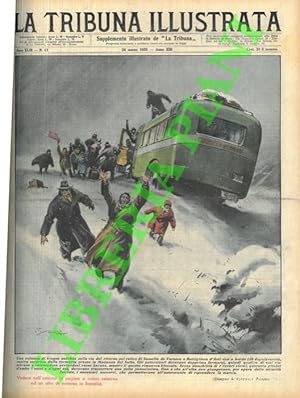 Colonna di autobus bloccata da bufera di neve al valico di Sassello da Varazze a Buttigliera d'As...