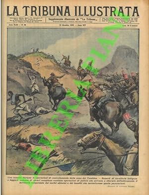 Uno scontro durante le operazioni di rastrellamento della zona del Tembien. Reparti di cavalleria...