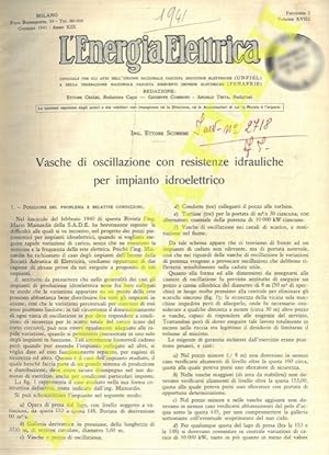 L'energia elettrica. 1941. Ufficiale per gli Atti dell'ANIEL.