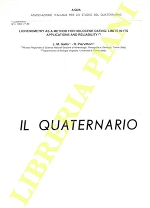 Lichenometry as a Metod for Holocene Dating: Limits in its Applications and Reliability.