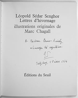 Seller image for Lettres d'hivernage. Illustrations originales des Marc Chagall. for sale by Antiquariat INLIBRIS Gilhofer Nfg. GmbH