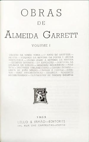 OBRAS DE ALMEIDA GARRETT. [2 VOLS.]
