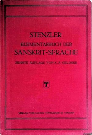 Image du vendeur pour Stenzler Elementarbuch der Sanskrit-Sprache (Grammatik - Texte - Wrterbuch) mis en vente par Klondyke