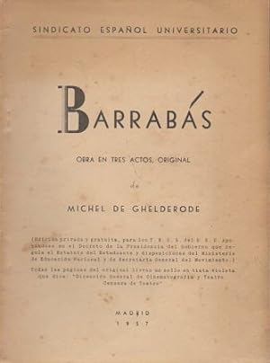 BARRABAS - OBRA EN TRES ACTOS