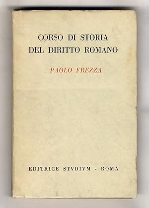 Bild des Verkufers fr Corso di storia del diritto romano. zum Verkauf von Libreria Oreste Gozzini snc