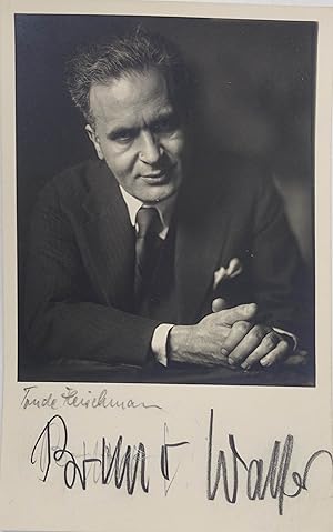 Bruno Walter. Originalfotografie (Silbergelatine verso mit Fotografenstempel "Trude Fleischmann, ...