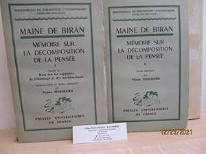 Mémoire sur la décomposition de la pensée, Précédé de la Note sur les rapports de l'idéologie et ...