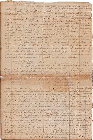 [MANUSCRIPT PETITION IN THE CASE OF THE STATE OF SOUTH CAROLINA v. JOHN DURR AND GEORGE DURR "FRE...