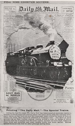 Imagen del vendedor de The Daily Mail Newspaper Ideal Home Exhibition Train Postcard a la venta por Postcard Finder