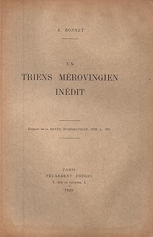 Imagen del vendedor de Un triens merovingien inedit.(Extrait de la revue numismatique,1928,p.101 a la venta por JP Livres