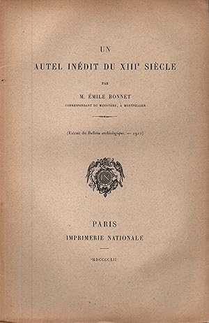 Imagen del vendedor de Un autel inedit du XIIIe siecle.(Extrait du bulletin archeologique,1911) a la venta por JP Livres