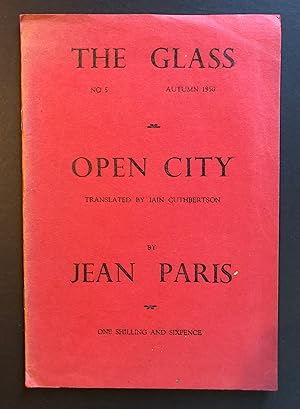 Seller image for The Glass 5 (Autumn 1950) - Open City by Jean Paris for sale by Philip Smith, Bookseller