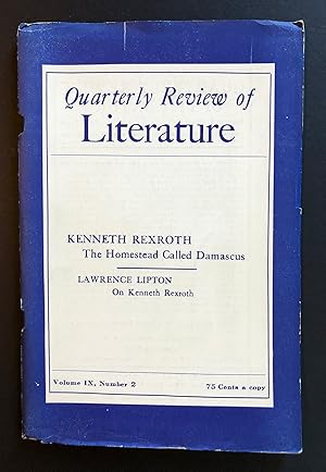 Immagine del venditore per Quarterly Review of Literature, Volume 9, Number 2 (1957) - includes original appearance of The Homestead Called Damascus by Kenneth Rexroth venduto da Philip Smith, Bookseller